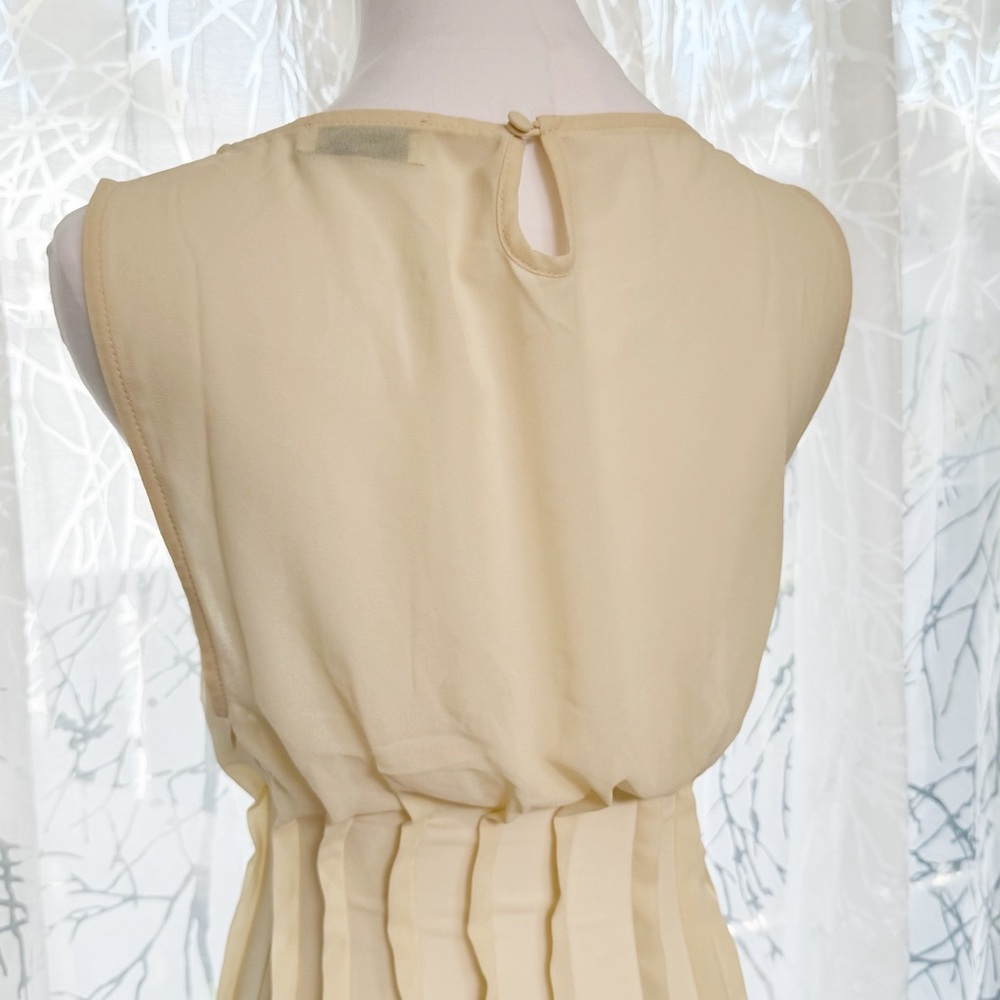 ARCINA ORI CREAM SHEER SLEEVELESS AUDREY MAXI DRESS - Picture 12 of 14